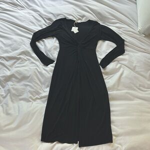 Michelle Jonas Black Twist Front Dress. Size XS. Never worn!